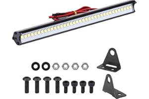 AllinRC RC LED Light Bar 36 LEDs Roof LED Lamp Kit for Traxxas Slash Rustler TRX4 SCX10 Redcat Gen 8 1/10 RC Rock Crawler