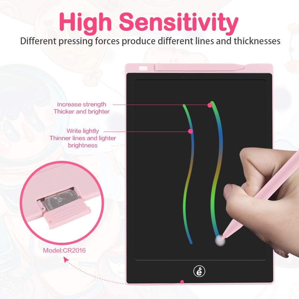 Sunany LCD Writing Tablet 11-Inch Doodle Board,Drawing Board Colorful Kids Drawing Tablet Drawing Pad,Writing and Learning Scribble Board Toys Gift for Girls and Boys(Pink): Toys & Games