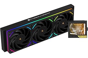 Thermalright Mjolnir Vision 360 UB PRO ARGB Black CPU Aio Cooler,PC 360 Specification Water Cooler System with Inline Fan,3.5