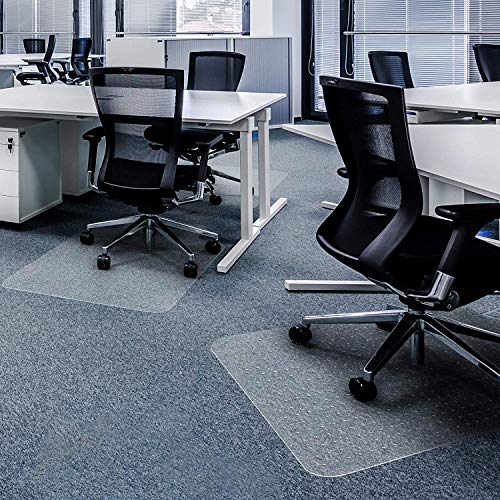 Henf 36" x 48" Transparent Office Chair Mat for Carpeted Floors, Clear Chair Mat with Lip for Carpet, PVC Matte Home-use Protective Mat