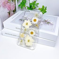 CEOKOK for iPhone XR Case Clear with Real Pressed