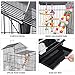Yaheetech Roof Top Large Parakeet Flight Bird Cage for Mid-sized Parrots Cockatiels Sun Conures Green Cheek Parakeets Budgies Lovebird Parrotlets Canary Finch Pet Bird Cage w/1 Ladder & 2 Hanging Toysthumb 4