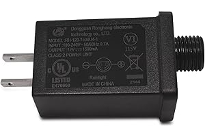 DONGERMAER Replacement Christmas Inflatable Plug 1.5A 12V Class 2 Power Unit, 60hz Waterproof Low Voltage Transformer US Plug for Christmas Inflatable Blow Up Adaptor (1.5A Output Adapter 1 Pack)
