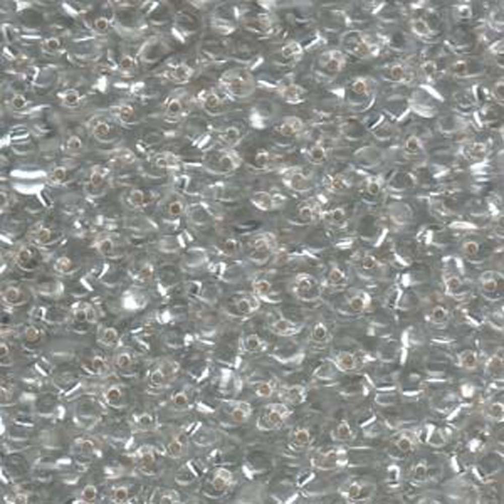 Clear Silver Lined Miyuki 3.4mm Fringe Seed Bead Glass Tear Drops 25 Gram