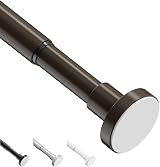 WELDUN Extendable Curtain Tension Rod 48-154 cm Bronze No Drill view 1
