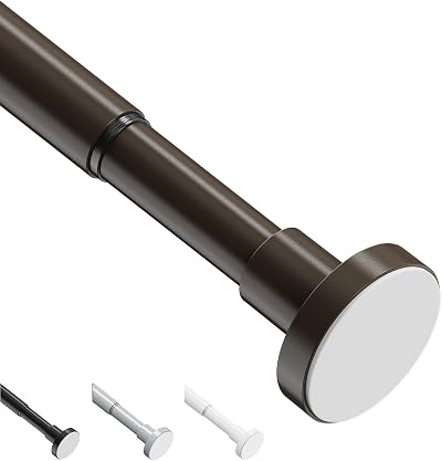 WELDUN Extendable Curtain Tension Rod 48-154 cm Bronze No Drill