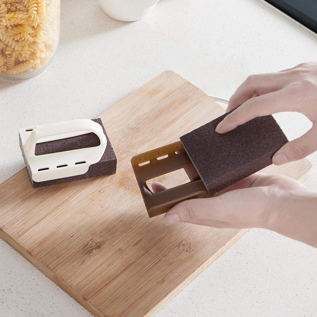 Banlany Portable Durable Cleaning Brush with Handle Descaling Kitchen Cleaning Brush Sponges