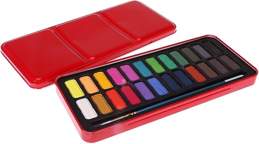 Caja De Pintura De Acuarela Con 24 Colores: Amazon.es: Hogar