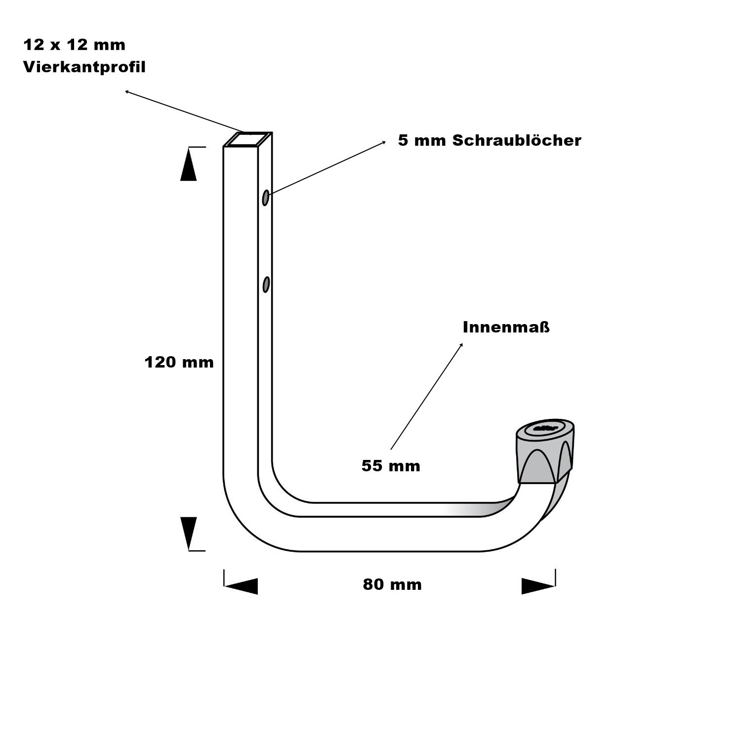 Gedotec Ganchos de Pared para Carga Pesada Hasta 80Kg | Percheros Murales de Acero Galvanizado | Organizador para el Hogar, Tienda, Jardín, Garaje | Resistente en Exterior | 120x80 mm | Paquete de 10
