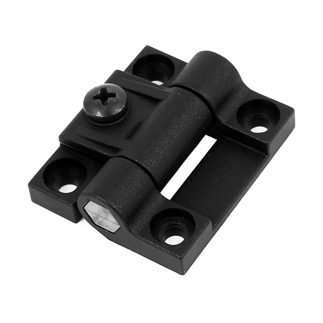 Sourcingmap 43mmx36mm 4 Countersunk Holes Adjustable Torque Position Control Hinge Black