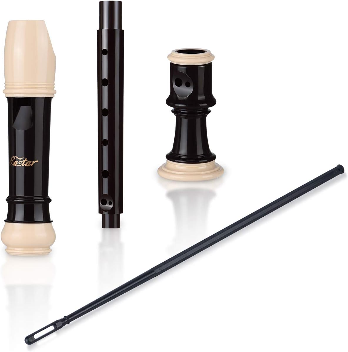 Eastar Soprano Recorder for Beginners Kids Baroque style C Key ABS Classic 3 Piece with Cleaning Kit, Thumb Rest, Leather Bag - Image 3