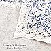 ColorBird Vintage Navy Damask Pattern Decorative Macrame Lace Tablecloth Heavy Weight Cotton Linen Fabric Decorative Table Top Cover, Rectangle/Oblong, 55 x 120 Inch