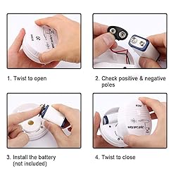 WER Water Leak Alarm Sensor, Battery Operated Leak