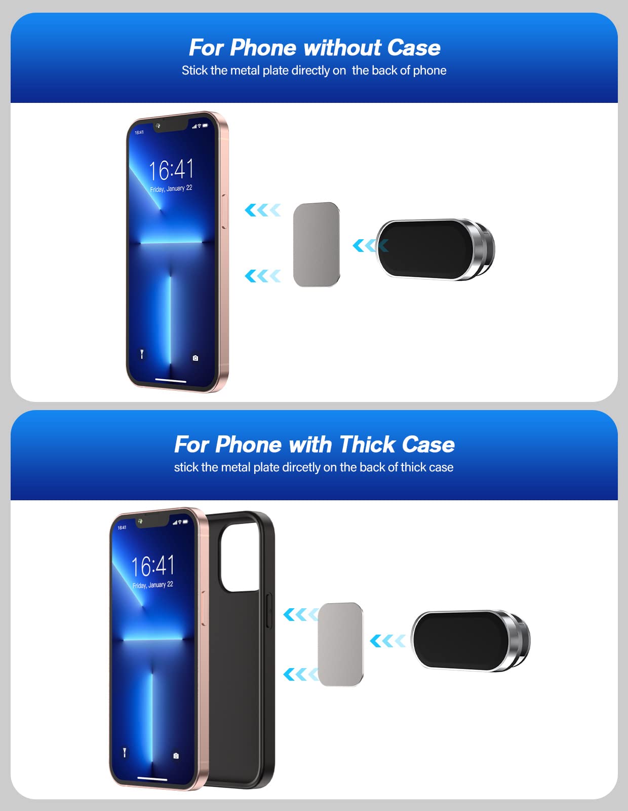 Magnetic Phone Holder for Car[2 Pack],Phone Holders for Your car [Upgrade Magnet] -360 Rotation,Car Magnet Phone Mount Compatible with All Cell Phone