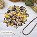 Over 700 Pieces Wood Beads for Jewelry Making with Free Sample Necklace - 24 Assorted Natural Wooden Bead Styles - Great for African, Native American Designs, Macrame Bracelets, Necklaces, Braids