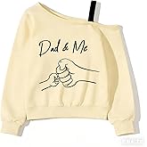 Asbabiy Girls Spring Fall Long Sleeve Off Shoulder Sweatshirt Letter Graphic Casual Tops, Rib - Knit Cuffs and Hem