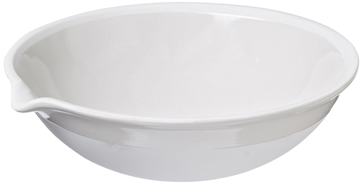 CoorsTek 60205 Porcelain Ceramic Evaporating Dish with Pouring Lip