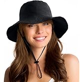 Water-Resistant Sun UPF 50+ Bucket Hat Protection Packable Brimmed Boonie for Women Men Summer Lightweight Hiking Outdoor Cap