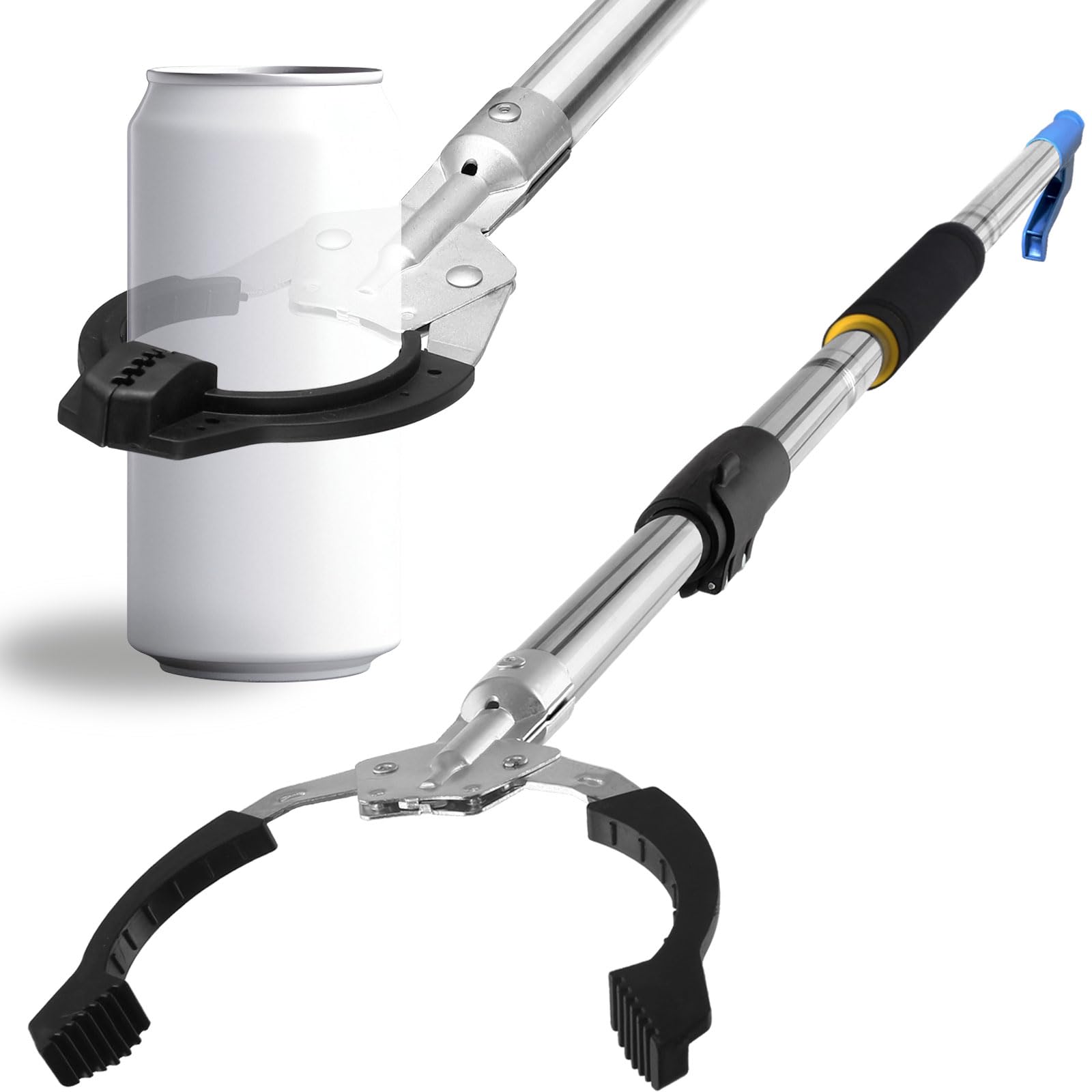 Photo 1 of Frebuta Grabber Reacher Tool Heavy Duty,52.5in Reacher Grabber Pickup Tool Extra Long No Need Bend Trash Picker Upper Grabber Stainless Steels Tube with Sponge Handle for Seaside Garden and Yard