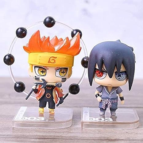 Amazon スタチューおもちゃ2ピース アンサンブルチミメガバディナルト疾風伝ナルトうずまきナルトu0026うちはサスケpvcフィギュアジュエ フィギュア ドール 通販