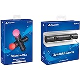 Sony PlayStation VR PSVR Camera and 2 Pack Move Motion Controllers PS4 (Renewed)