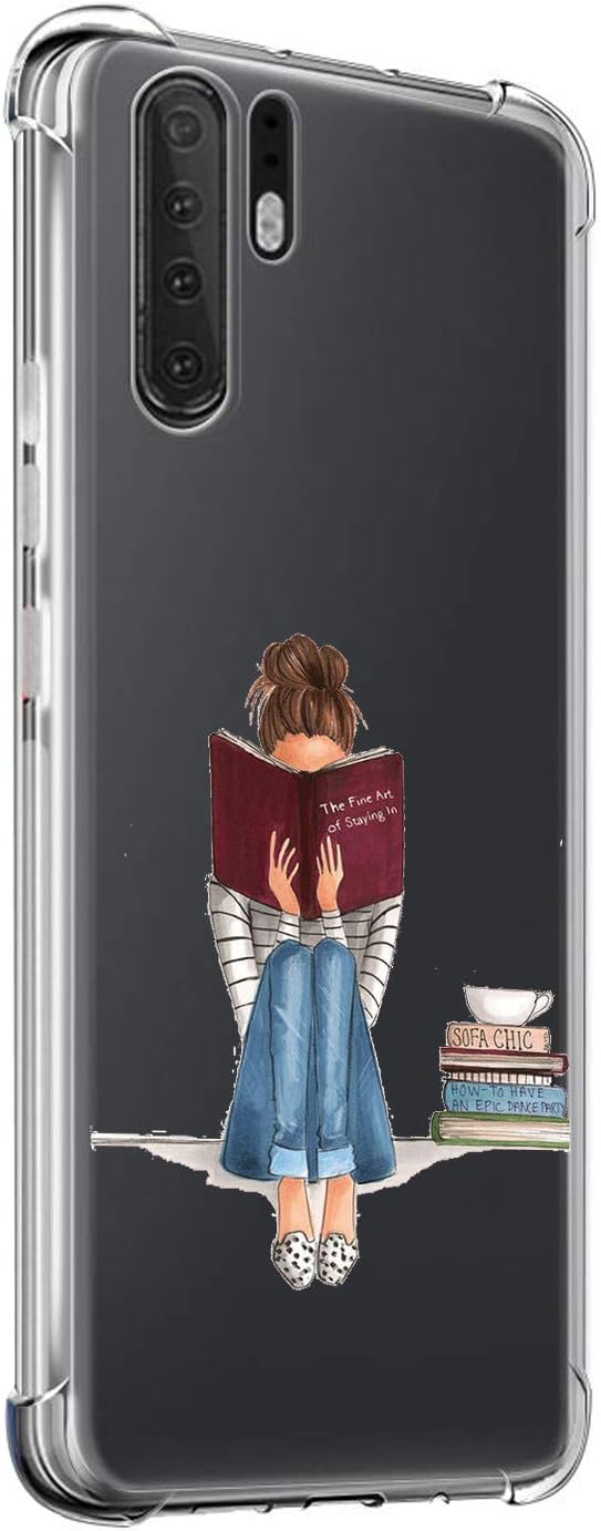 Oihxse Case Compatible with Huawei Mate 20X Crystal Clear [Shockproof Air Cushion Corner Bumper] Back Cover, Ultra Slim Chic Cute Pattern Soft Silicone Full Body Protection Skin Shell,Girl