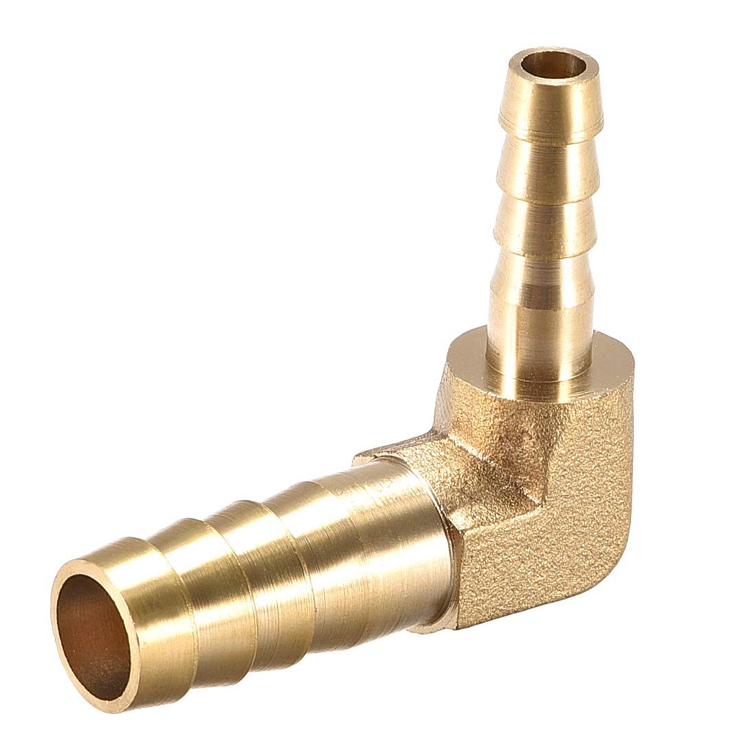 uxcell 10mm to 6mm Barb Brass Hose Fitting 90 Degree Elbow Pipe
