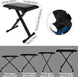 ASelected Keyboard Stool X Style Folding Piano Bench Adjustable Height view 2