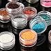 Eyeshadow&Nail Glitter LuckyFine 30Pcs/Set Colors Mixed Glitter Loose Powder Eyeshadow Eye Shadow Cosmetics Salon Random Color App 2.51.5cm(DH) for Gift