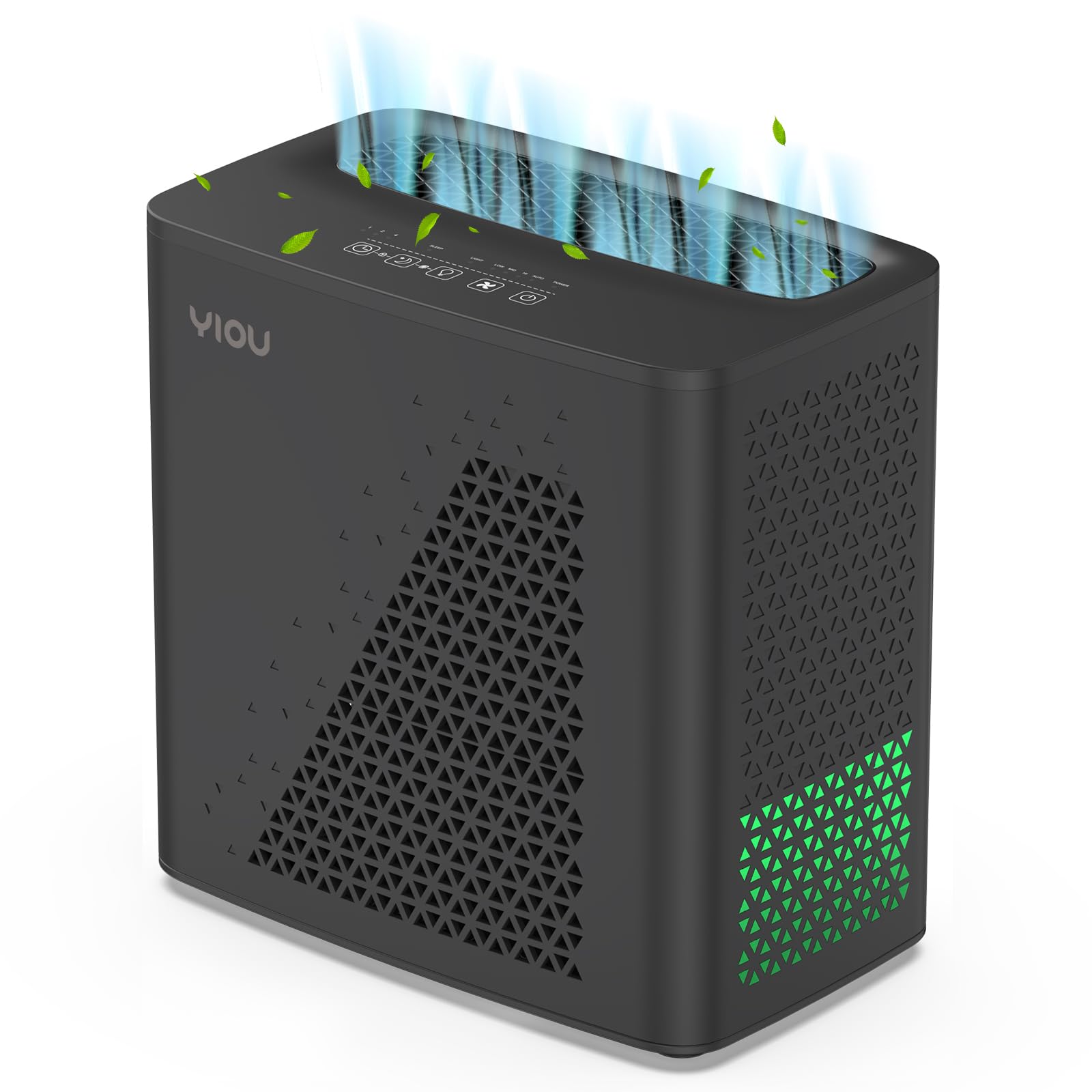 YIOU Air Purifier for Bedroom Home, Large Room Up to 547 Ft², H13 True HEPA Filter for Pets Hair, Wildfires, Smoke, Dander, Pollen, Quiet 20dB Air Cleaner for Office Living Room Kitchen Dorm