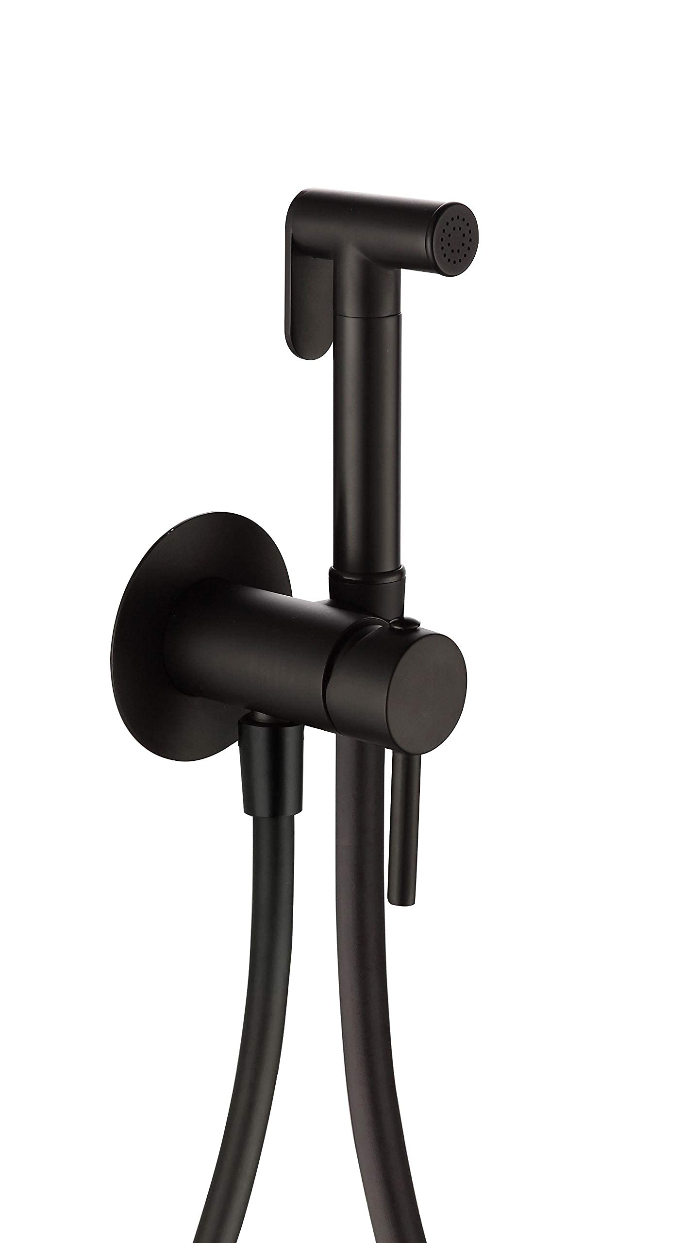 VALAZ Round Black Hygienic Bidet Tap - Cold and Hot Water