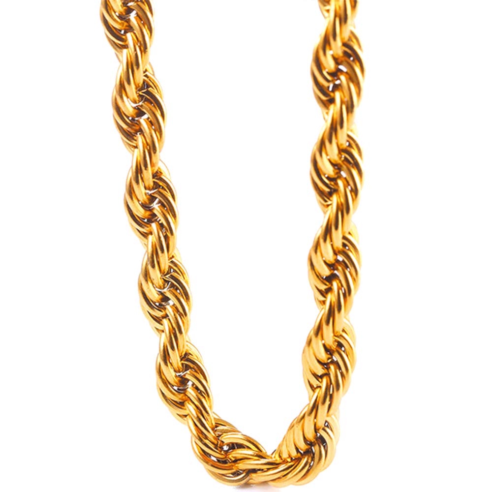 Buy TUOKAY Long Heavy Huge Gold Rope Chain Necklace for Rapper 12mm 30