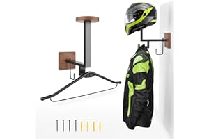 FOTRIC Motorcycle Helmet Holder Wall Mount, Helmet Rack for Motorcycle/Tactical Gear/Cycling/Skiing/Football Wall Hanger Display