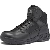 Magnum - Stealth Force 6" Waterproof Lace Up Boots, Black | Padded Contoured Collar, Full Length EVA Midsole, Removable Ortholite Sock Liner, Fiberglass Shank, Carbon Rubber Outsole