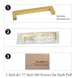 homdiy Brass Cabinet Pulls Gold Hardware 25 Pack