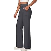 BMJL Womens Yoga Pants Wide Leg Pant with Pockets High Waisted Work Casual Sweatpants