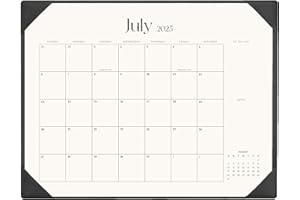 Tutazook Large Desk Calendar 2025-2026 with Desk Mat, Desktop Calendar 18 Monthly Runs From July 2025 to December 2026, Desk Pad Calendar 22 x 17 Inch Perfect for Planning, Organizing, and Scheduling Your Life (Black)