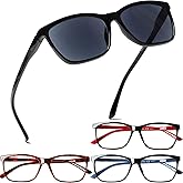 Henotin 4 Pack Ladies Reading Glasses Blue Light Blocking Spring Hinge Readers Anti Eyestrain Computer Eyeglasses (Multicolor-5, 1.5)
