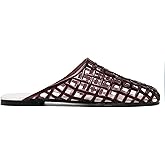 VOMIYALL Clear Jelly Shoes for Women Slip on Mesh Slides Sandals Comfortable Closed Toe Flats Sandals Jelly Summer Beach Sandals.