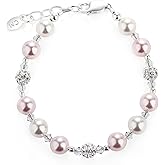 Cherished Moments Children's 14K Gold-plated or 925 Sterling Silver Bracelet with Stardust Beads and Austrian Crystals for Babies, Infants, Toddlers, and Girls Jewelry Gifts