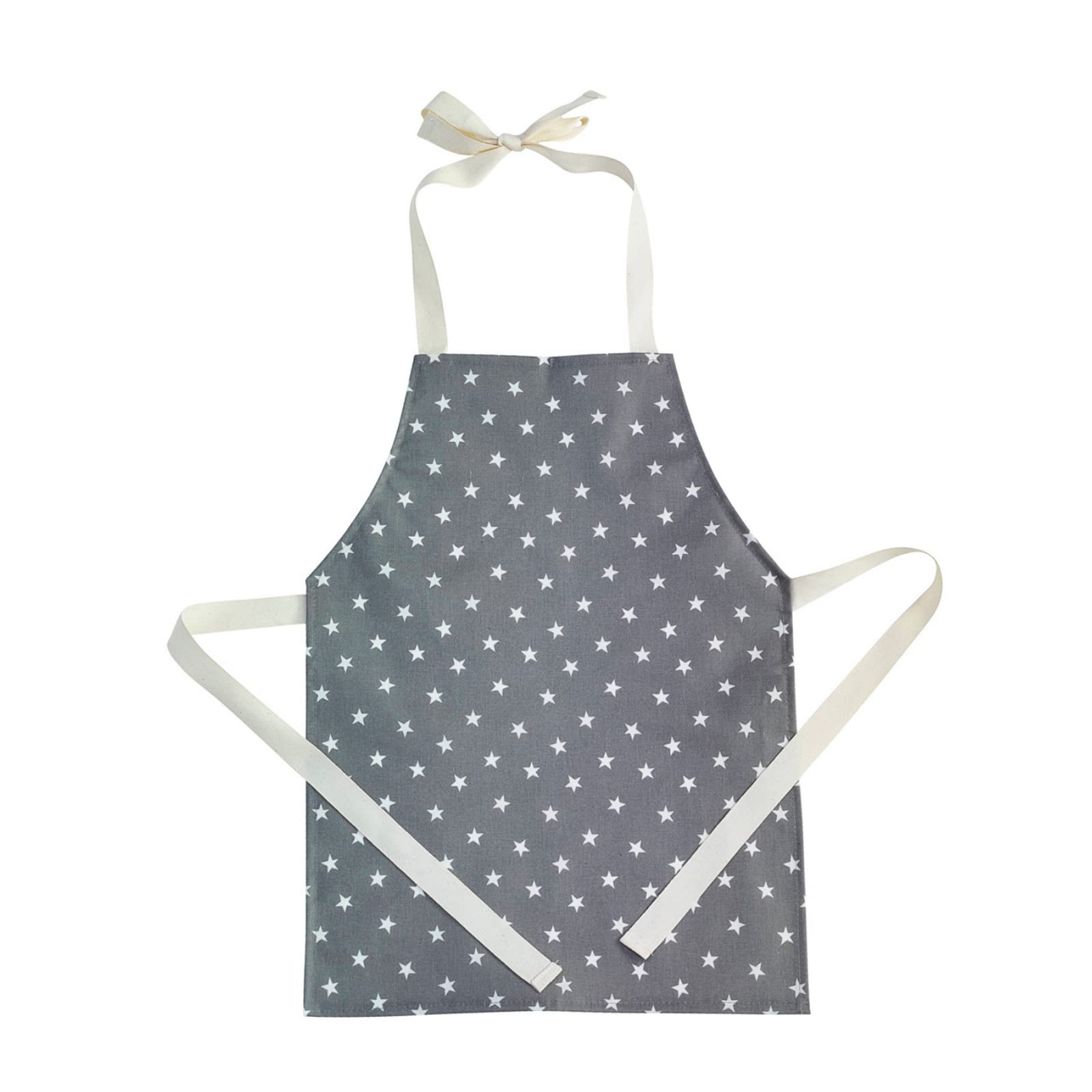 Messy Me Comfortable Wipe Clean Apron - Ideal for Kids' Painting, Baking & Art - Waterproof Apron (Grey Stars, Mini)