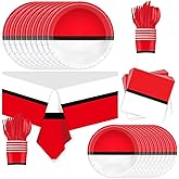 81 Pcs Cartoon Ball Party Tableware Set Cartoon Ball Birthday Party Supplies,Paper Plates,Napkins,Cup,knives,Spoons and Forks