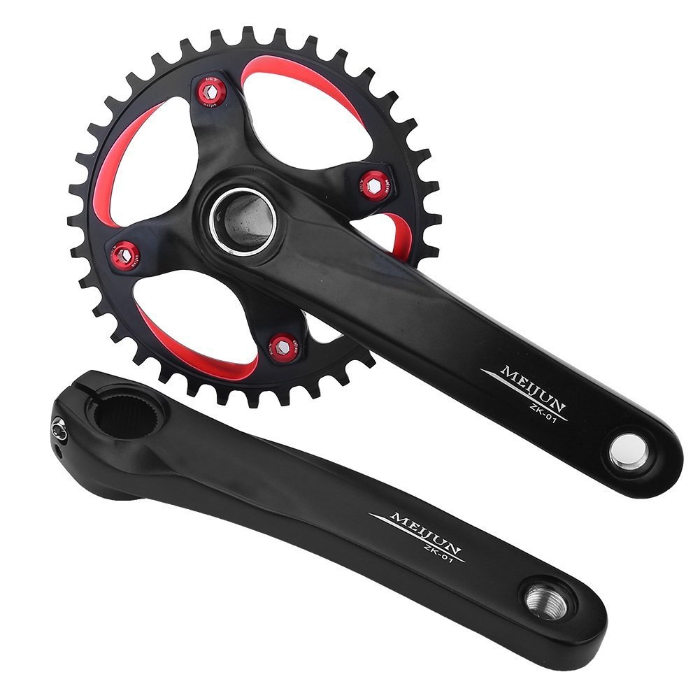 VGEBY 36 Teech Bicycle Single Speed Crankset for Mountain Road Bike Fixed-Gear Crankset for Shimano Sram Sunrun