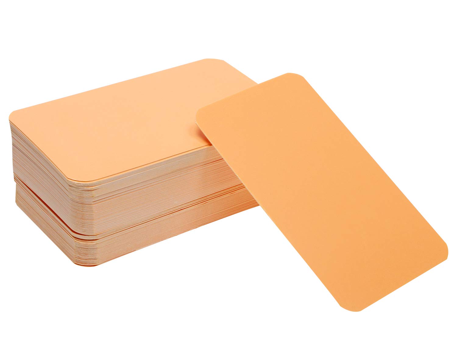 Photo 1 of Penta Angel 100 Pcs Mini Paper Blank Gift Notes Cards DIY Craft Small Word Business Message Cards (Orange)