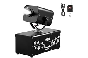 VEVOR Snow Machine, 1200W 90° Shaking Head Snow Maker with Wireless Remote Control, High Output Snowmaking Machine Coverage u