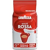 Lavazza Qualita Rossa - 1 kg Bag of Espresso Beans - Authentic Italian, Blended and Roasted in Italy, Chocolate Flavour, Full