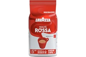 Lavazza Qualità Rossa Whole Bean Coffee, Medium Roast, Arabica and Robusta Blend, 2.2 lb Bag (Pack of 1)