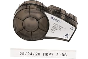 Brady Authentic (M21-375-488) Solvent-Resistant Lab Label for Lab, Barcode and Printed Circuit Board Labeling, Black on White- For M210, M210-LAB, M211, BMP21-PLUS and BMP21-LAB Printers, .375" W 21'L