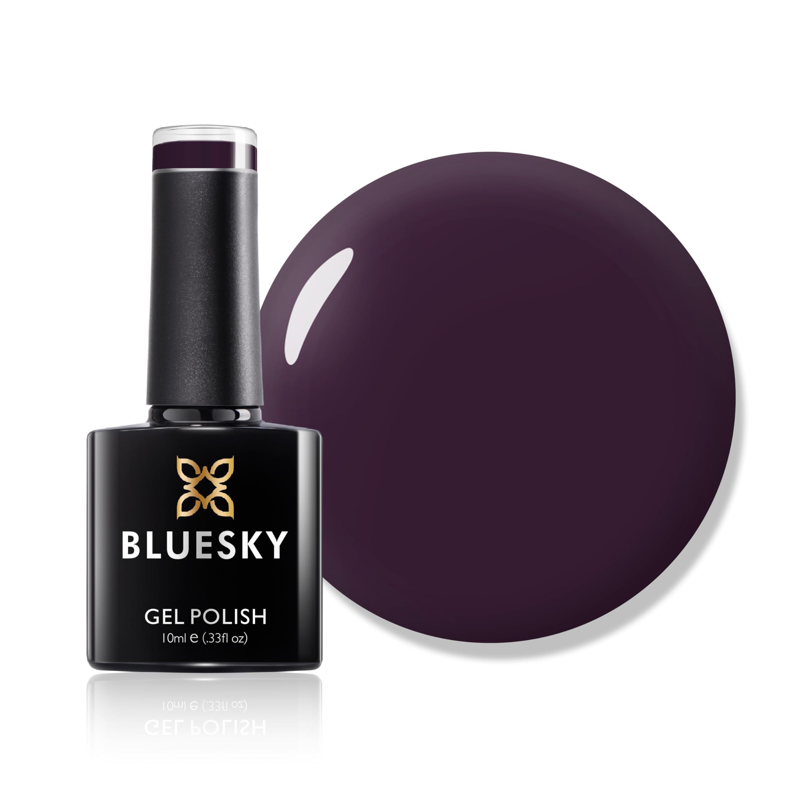 Bluesky Gel Nail Polish, Burgundy Brown A016, Burgundy, Dark, Mahogany, Red, Long Lasting, Chip Resistant, 10 ml (Requires Drying Under UV LED Lamp)