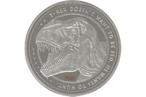 FANATTIK Jurassic Park Collectable Coin 25th Anniversary T-Rex (Silver Plated) Iron World